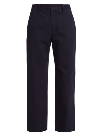 Shop Bode Men's Standard Flat-front Trousers In Midnight