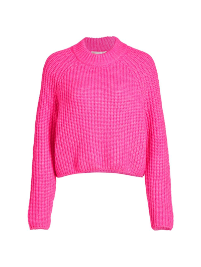 Shop Design History Women's Shaker-stitch Sweater In Super Pink