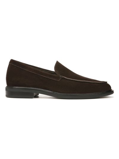 Shop Vince Men's Grant Suede Loafers In Cocoa Brown