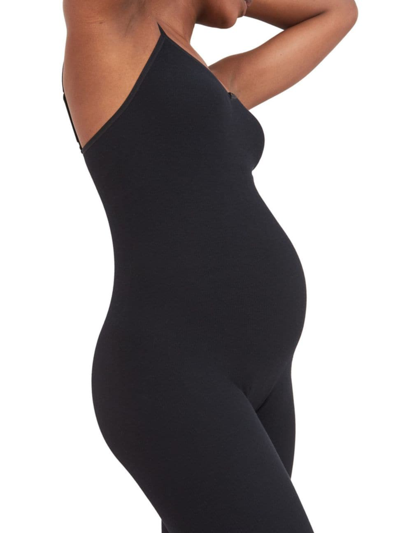 Shop Hatch Women's The Body Rib Maternity Unitard Jumpsuit In Black