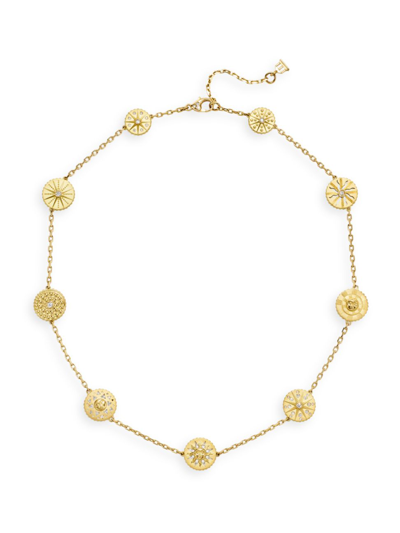 Shop Temple St Clair Women's Celestial Orbit 18k Yellow Gold & 0.64 Tcw Diamond Station Necklace