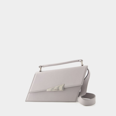 Shop Acne Studios Distortion Mini Crossbody Bag -  - Leather - Light Grey