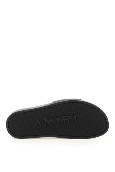 Shop Amiri Logo Rubber Slides