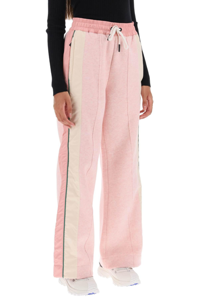 Shop Moncler Joggers In Pile And Nylon In Pink