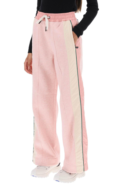 Shop Moncler Joggers In Pile And Nylon In Pink