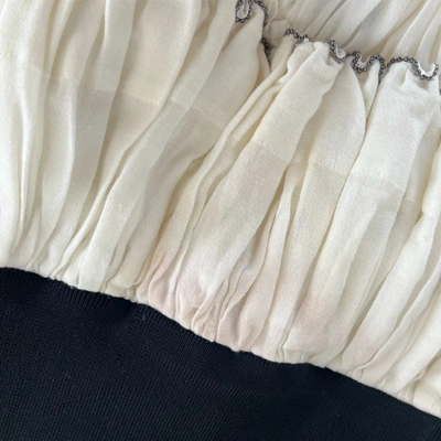 Pre-owned Isabel Marant White Beaded Hem Detail Tiered Roscoe Mini Skirt