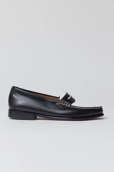 Shop Gh Bass G. H.bass Weejuns Whitney Modern Loafer In Black/white, Women's At Urban Outfitters