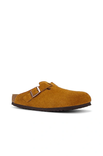 Birkenstock Boston Oiled Nubuck Leather Unisex Clogs In Mink