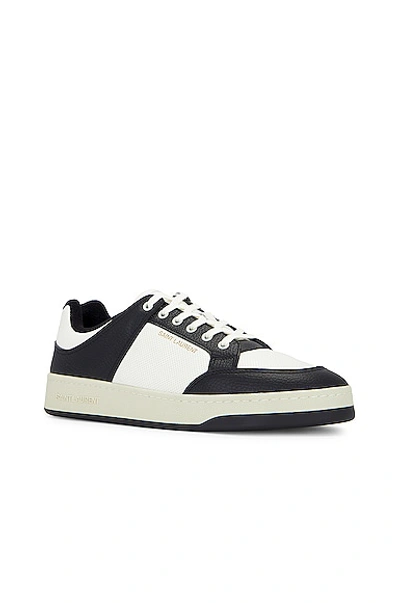 Shop Saint Laurent Sneaker In Coffee White & Black