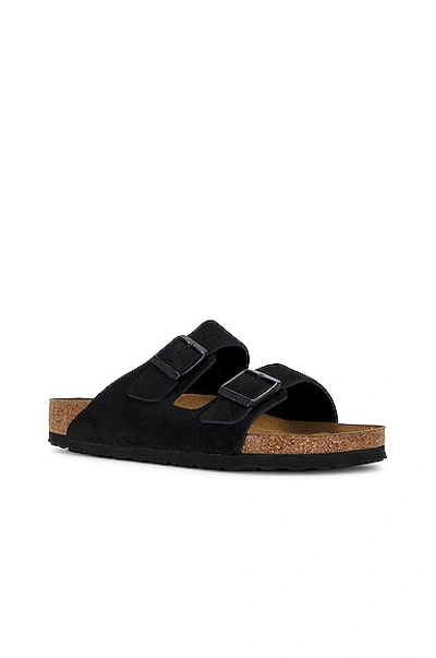 Shop Birkenstock Arizona Soft Foot Bed In Black