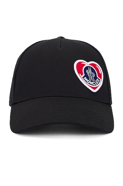 Shop Moncler Baseball Cap In Black