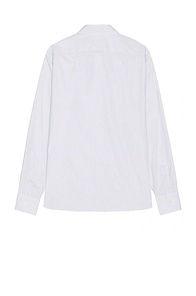 Saint Laurent Cassandre Embroidered Shirt In White