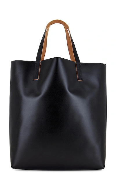 Shop Marni Tribeca Tote Bag N/s In Lily White & Black