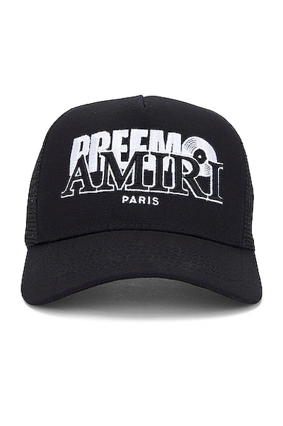 Shop Amiri Dj Premier Trucker Hat In Black