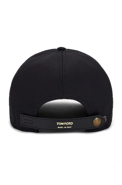 Shop Tom Ford Cap In Black & Gold
