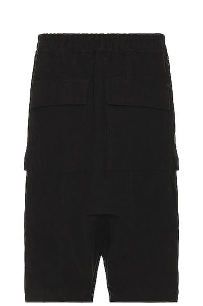 Shop Rick Owens Cargo Pod Shorts In Black