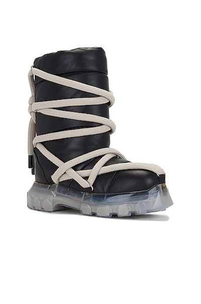 Shop Rick Owens Lunar Tractor Boot In Black & Clear