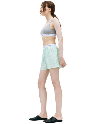 Sporty And Rich Grey Cotton Serif Bra In Grey
