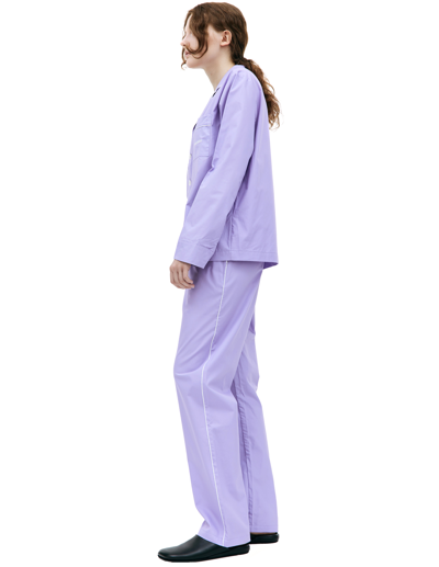 Shop Sporty And Rich Purple Serif Pyjama Shirt