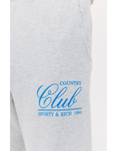 Shop Sporty And Rich '94 Country Club' Cotton Sweatpants In Grey