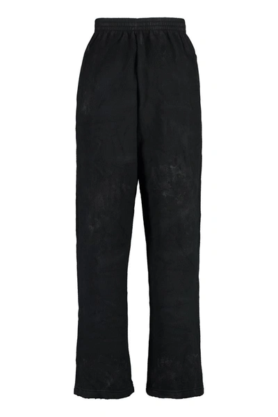 Shop Balenciaga Techno Nylon Track Pants In Black