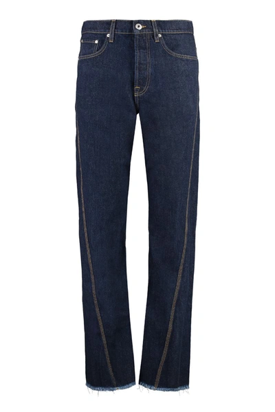 Shop Lanvin 5-pocket Straight-leg Jeans In Denim