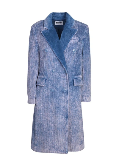 Shop Moschino Outerwear In Blue