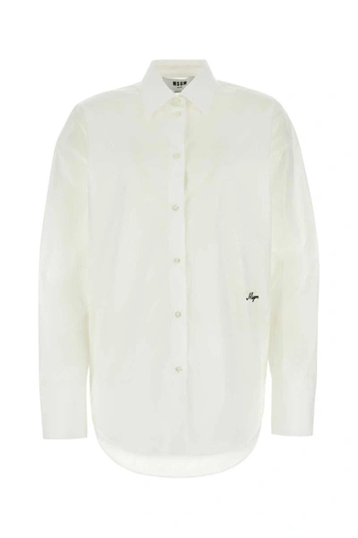 Shop Msgm Shirts In White