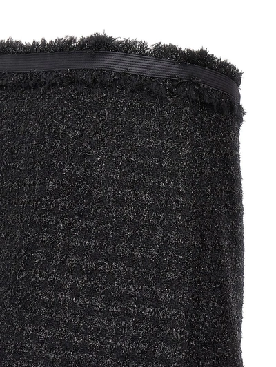 Shop Versace Lurex Skirt In Black