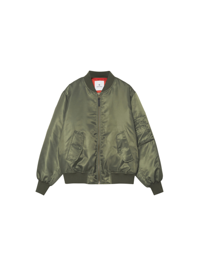 Anine Bing Leon Bomber In Green Polyester In Green