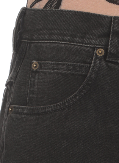 Shop Darkpark Audrey Wide-leg Jeans In Black
