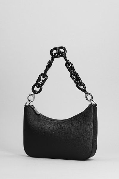 Shop Christian Louboutin Loubila Chain Shoulder Bag In Black Leather