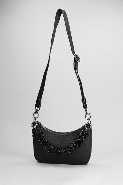 Shop Christian Louboutin Loubila Chain Shoulder Bag In Black Leather