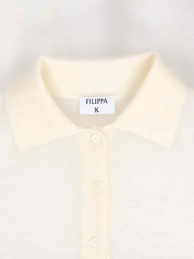 Shop Filippa K Tight Polo Shirt In Winter White