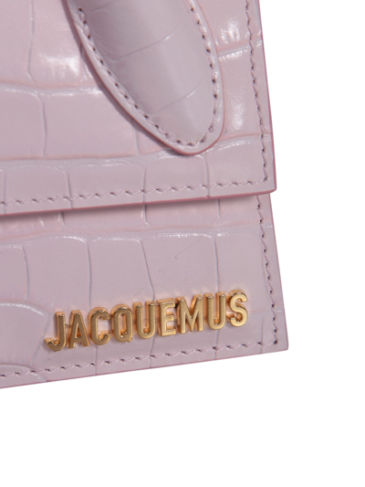 Shop Jacquemus Le Chiquito Long Croco Pink