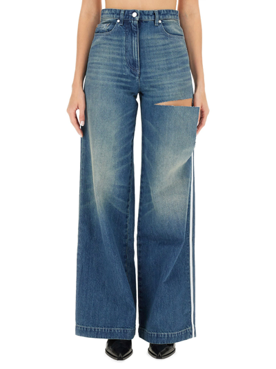 Shop Peter Do Wide Jeans. In Blu