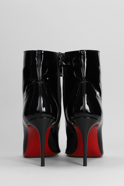 Shop Christian Louboutin Sporty Kate Booty High Heels Ankle Boots In Black Patent Leather