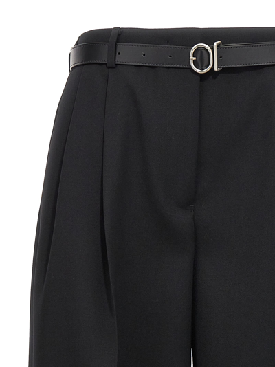 Shop Jil Sander Wool Pants Pences In Black