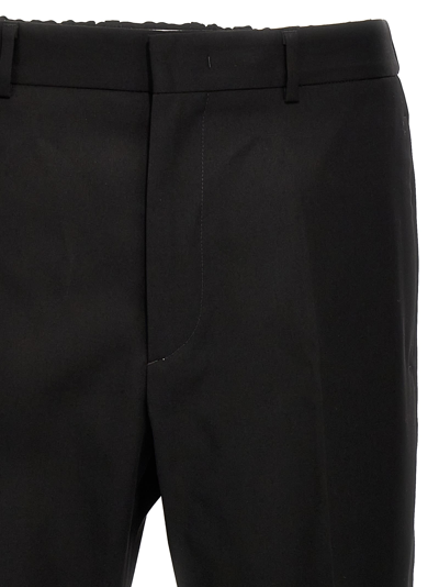 Shop Jil Sander Gabardine Wool Pants In Black