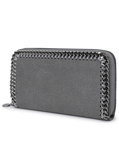 Stella Mccartney Recycled Polyester Wallet In Grey