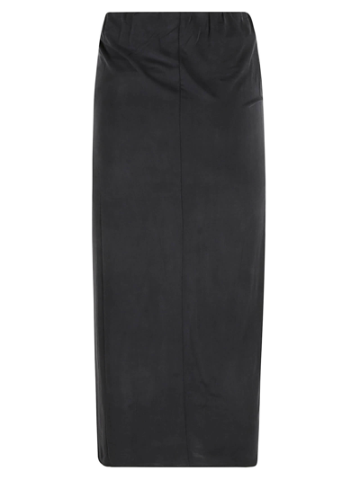 Shop Jacquemus Pareo Croissant Skirt In Black