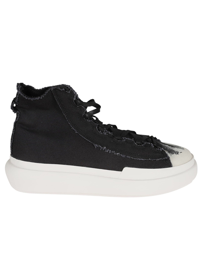 Shop Y-3 Nizza Hi Sneakers In Black/white