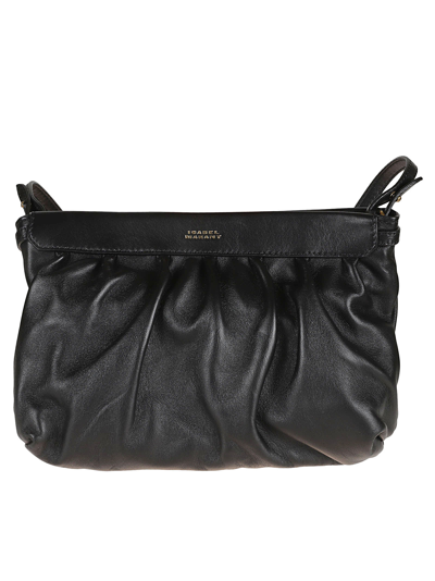 Shop Isabel Marant Luz Shoulder Bag In Black/gold