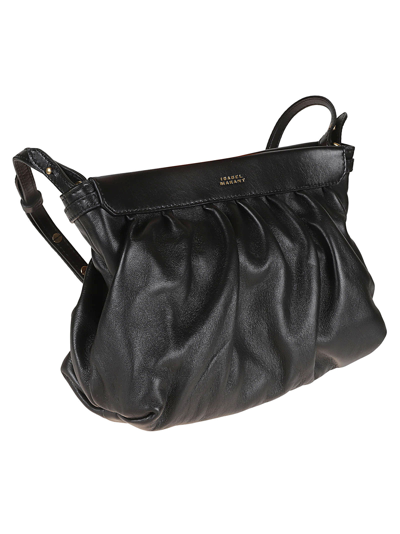 Shop Isabel Marant Luz Shoulder Bag In Black/gold