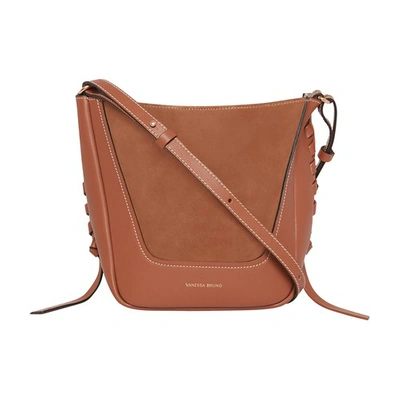 Shop Vanessa Bruno Small Lou Bag In Biscuit
