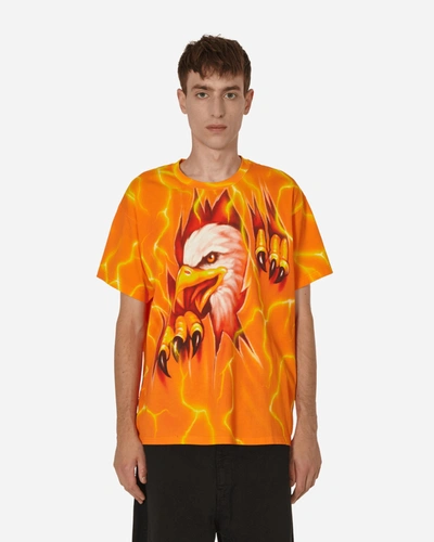 Shop Stockholm Surfboard Club Airbrush T-shirt Eagle In Orange