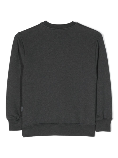 Shop Msgm Sweatshirt With Print In Gray