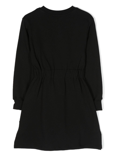 Shop Msgm Sweatshirt Model Dress With Print In Black