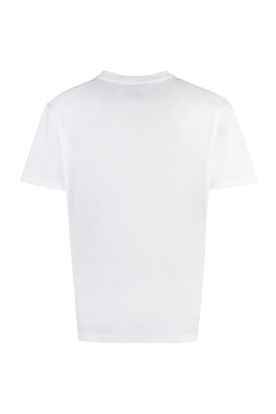 Shop Golden Goose Cotton Crew-neck T-shirt In White