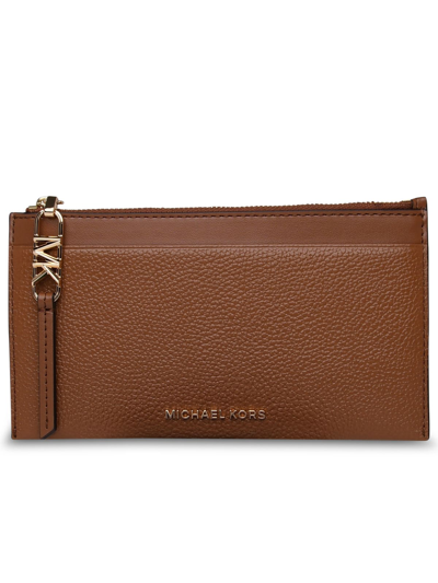 Shop Michael Michael Kors Brown Leather Cardholder